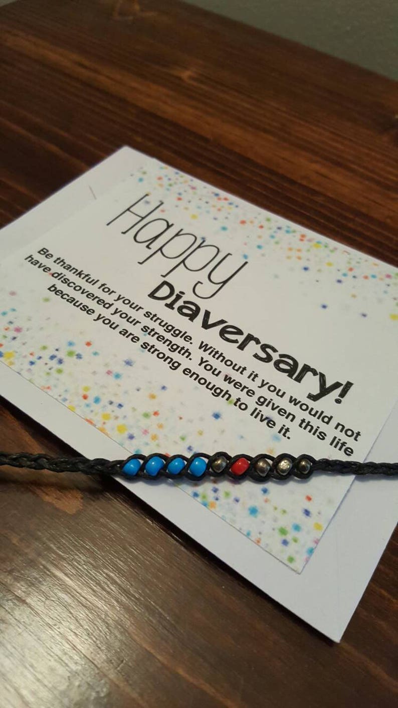 Diaversary bracelet, type 1 diabetes, celebrate, happy diaversary image 1