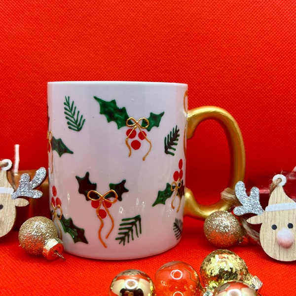 Mug houx de noel