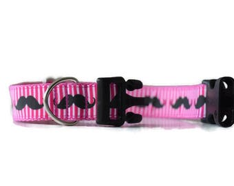 Dog collar hot pink, dog collar pink, female dog collar, funny dog collar, adjustable dog collar, fancy dog collar