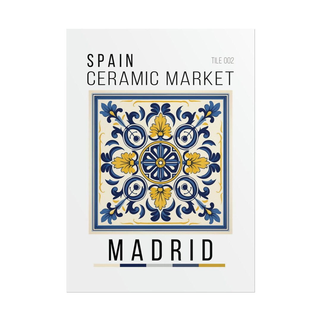 MADRID Spain CERAMIC MARKET Poster Spanish Art Wall Art Etsy