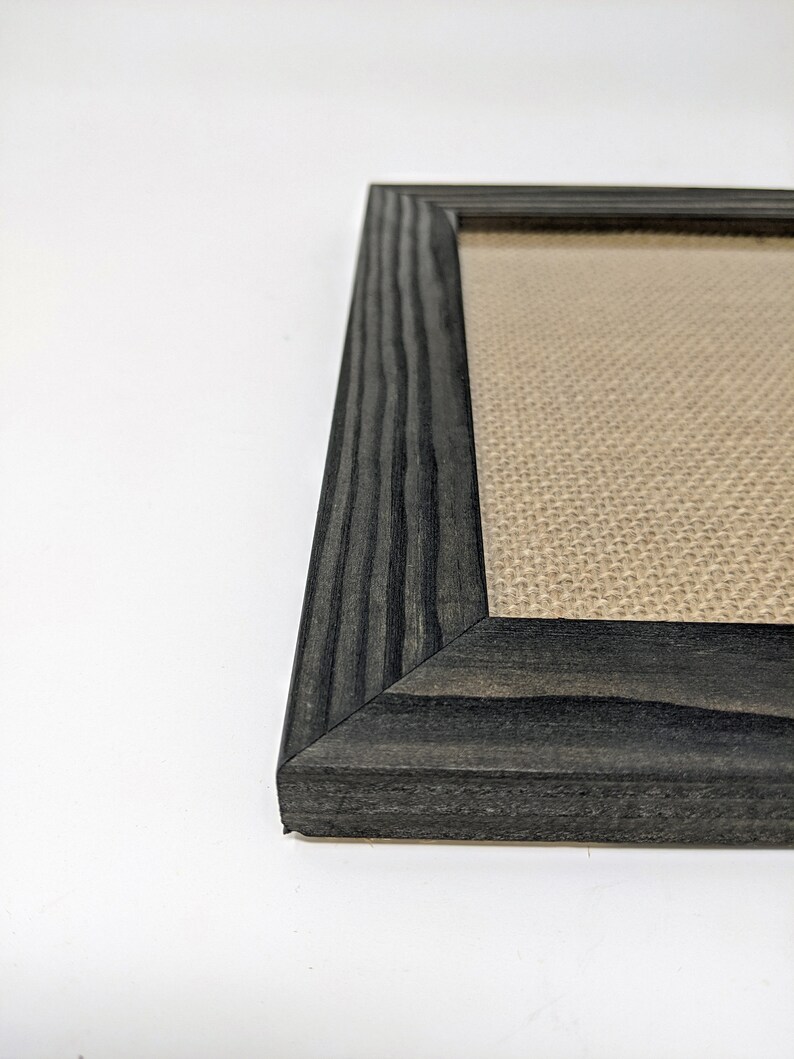 5x7 BLACK Stained WOOD FRAME Narrow moulding frame Wood Etsy