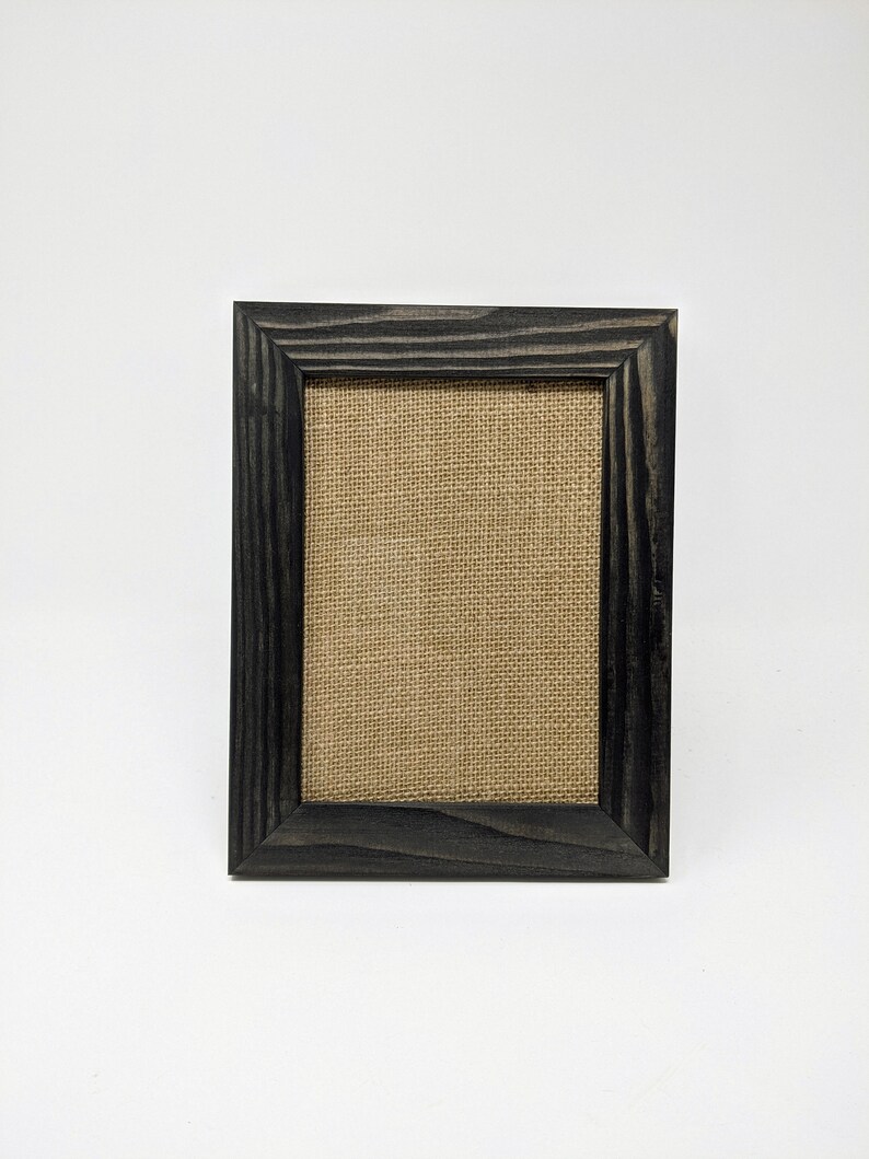 5x7 BLACK Stained WOOD FRAME Narrow Moulding Frame Wood Etsy