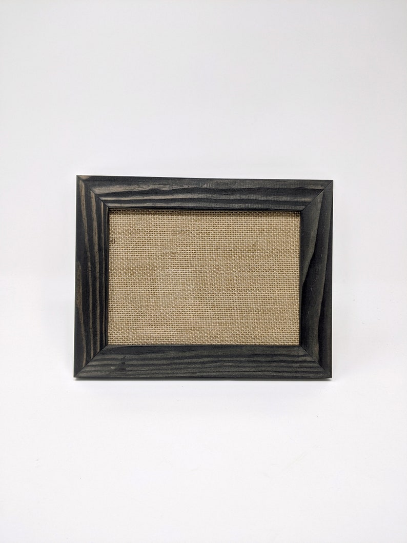 5x7 BLACK Stained WOOD FRAME Narrow Moulding Frame Wood Etsy