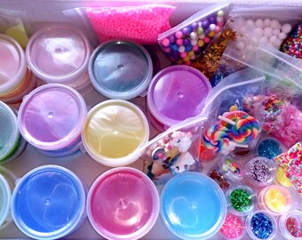 Slime making kit kids kit slime glitter