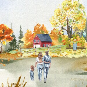 Carte postale aquarelle d'automne, livraison gratuite au Canada et en Amérique