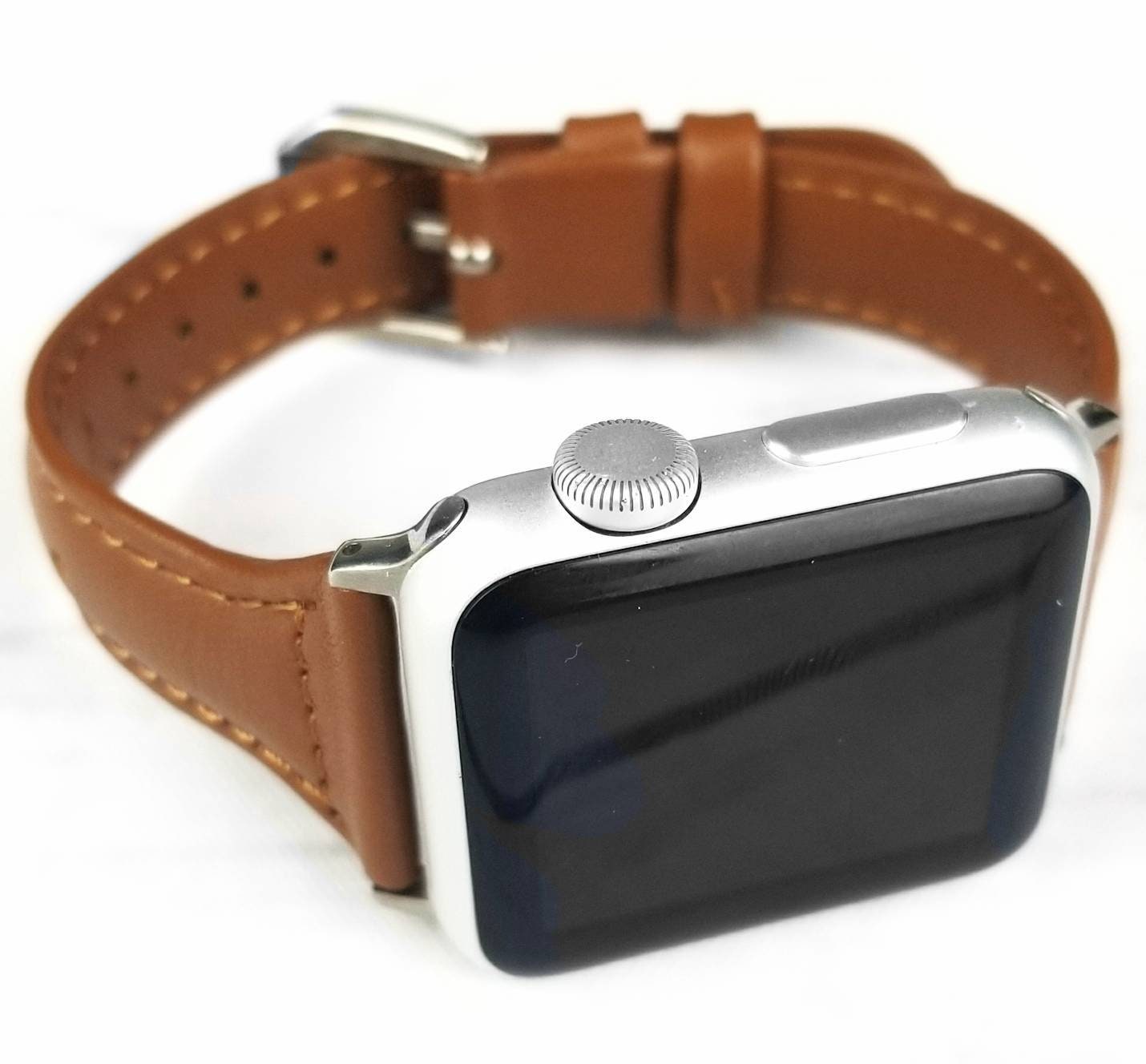 Apple Watch Straps for Women 38mm Slim Single Wrap Brown Etsy