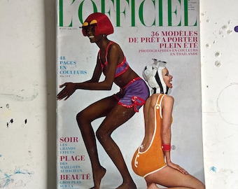 Rare L’Officiel Paris Haute Couture Magazine No. 577 June 1970 – Vintage French Fashion, Photography, Styling, Designer Inspiration