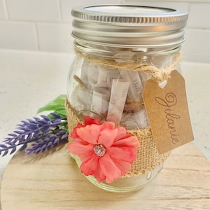 Encouraging Messages in Glass Jar; Inspirational Scripture Scrolls of God's Love; Faith Spiritual Uplifting; Christian Gift; Personalized