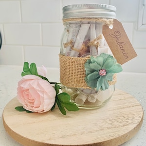 Affirmations positives dans un bocal en verre - Parchemins d'affirmations inspirantes pour responsabiliser, encourager et élever - Excellente personnalisation sans cadeau