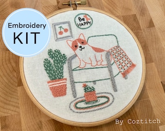 Happy Kitty embroidery KIT