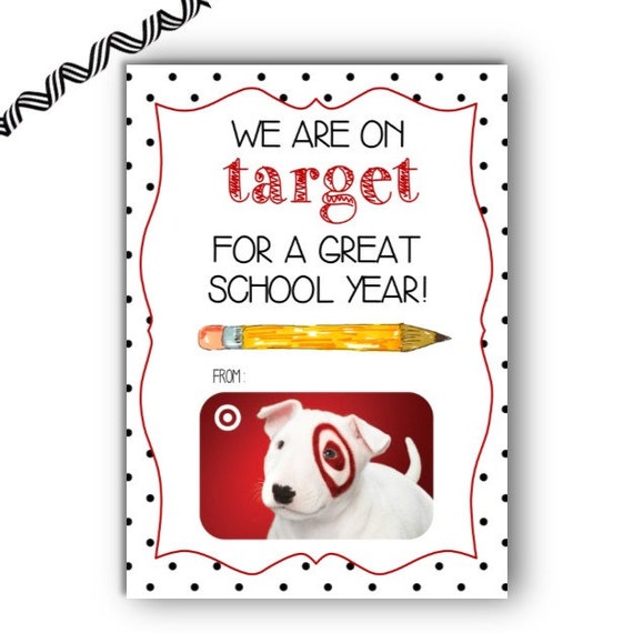 Teacher Back To School Gift Card Holder On Target Gift Card Etsy