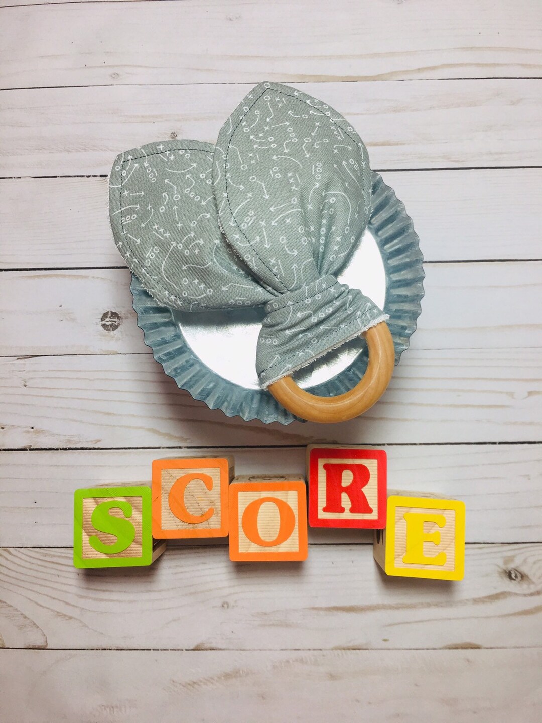 Football Teether Ring/game Time Teether/teething Etsy