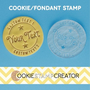 Custom Cookie Stamp Personalised Cookie and Fondant Embosser