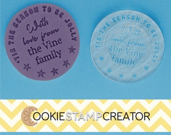 Custom Christmas Cookie Stamp: Personalised Family Name