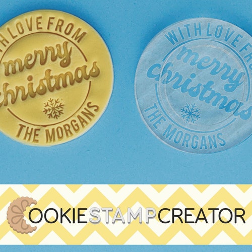 Custom Christmas Cookie Stamp for Xmas Seasonal Personalised Etsy