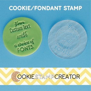 Custom Text Cookie Stamp for Christmas Wedding Birthday Personalised Cookie Stamp and Cutter