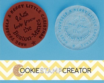 Personalised Christmas Cookie Stamp: Custom Family Name