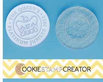 Queen's Platinum Jubilee Cookie Stamp: Dough & Fondant