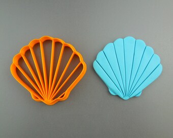Scallop Shell Cookie Cutter 3D Printed Custom Cookie and Fondant Cutter - Gift for Bakers