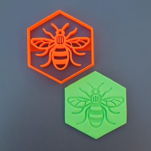 Bee Cookie Cutter: Hexagon Fondant Cutter, Gift for Bakers