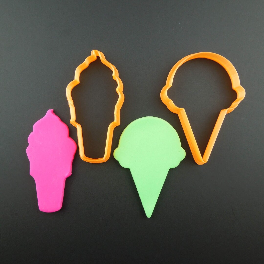 Ice Cream Cookie Cutter 3D Printed Cookie Cutter for Biscuits and