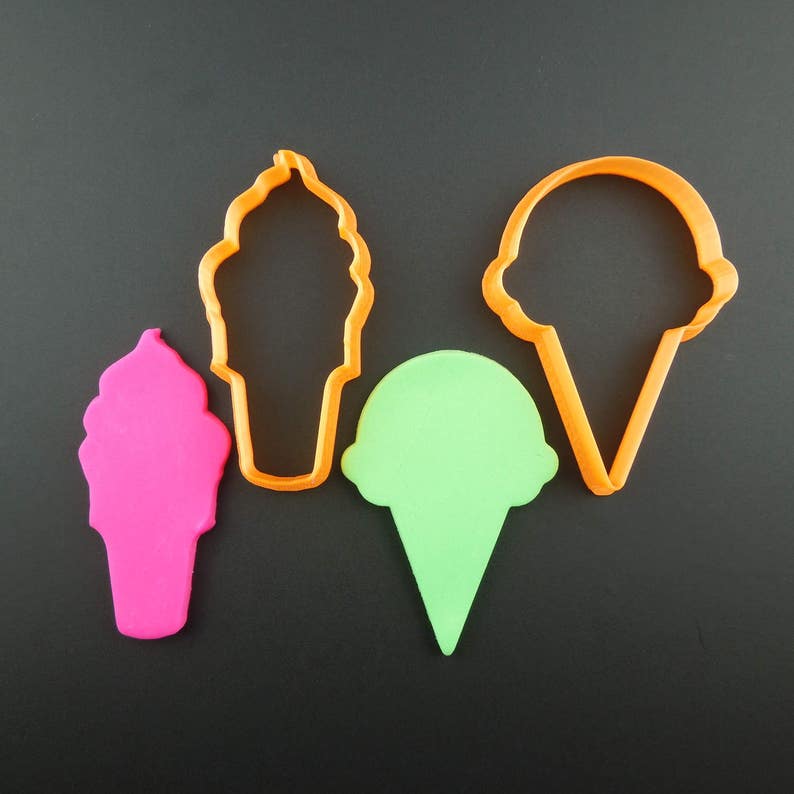 Ice Cream Cookie Cutter 3D Printed Cookie Cutter For Biscuits and Fondant Gift for Bakers