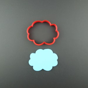 Cloud Cookie Cutter: 3D Printed ABS Plastic, Weather Theme