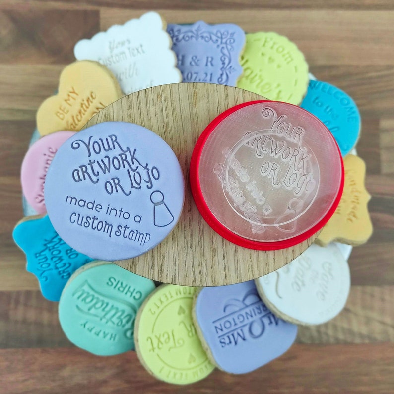 Custom Logo Cookie Stamp for Business Personalised Cookie Etsy