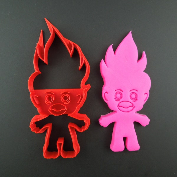 Troll Cookie Cutter 3D Printed Troll Doll Cookie and Fondant Cutter - Decorate Yourself - Gift for Bakers