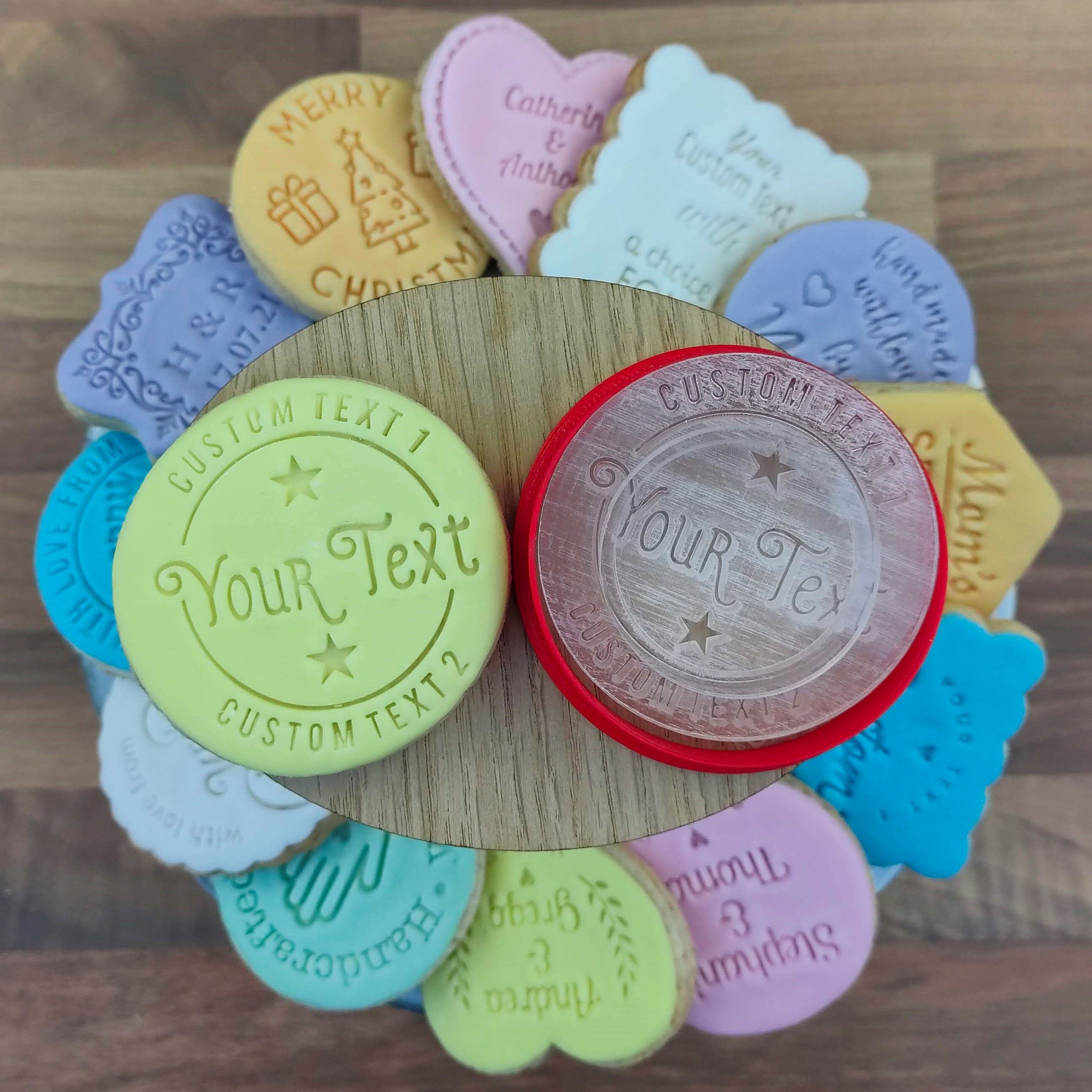 Custom Cookie Stamp Personalised Cookie and Fondant Embosser Etsy