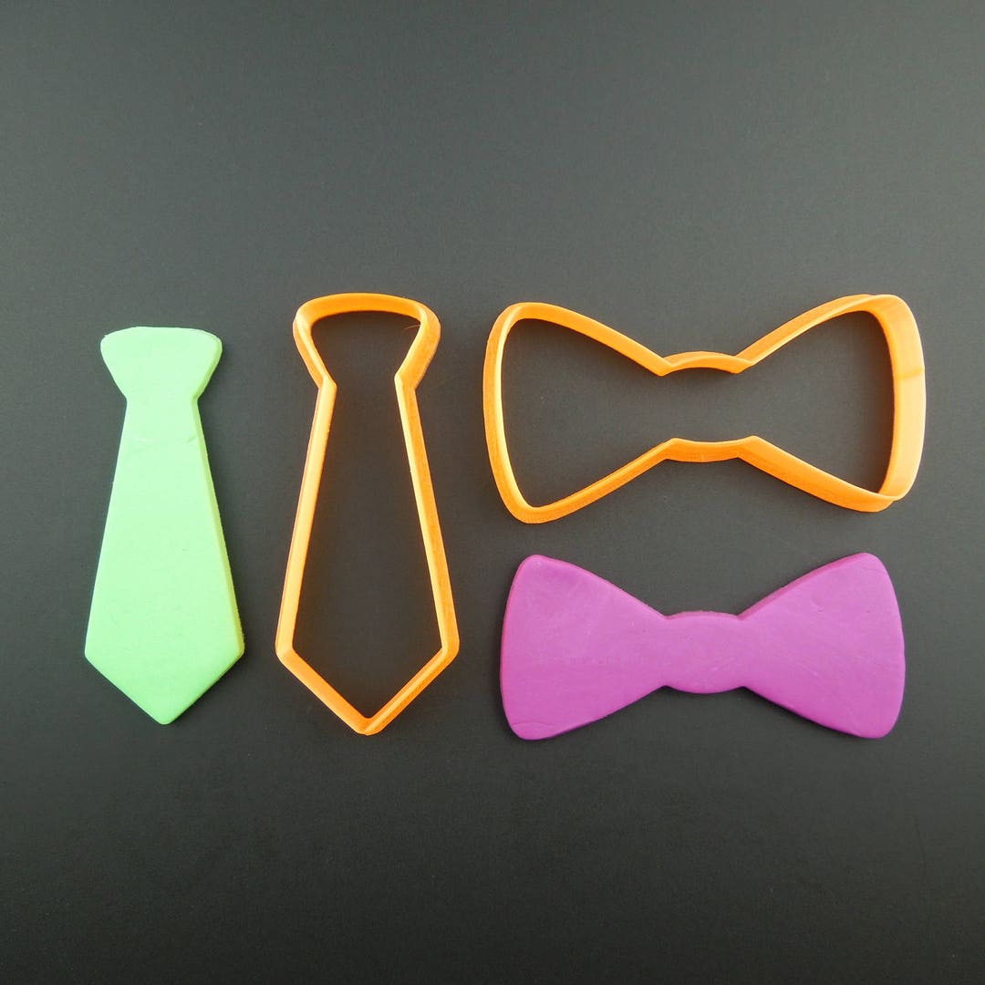 Tie Cookie Cutter and Bow Tie Cookie Cutter 3D Printed Groom Etsy