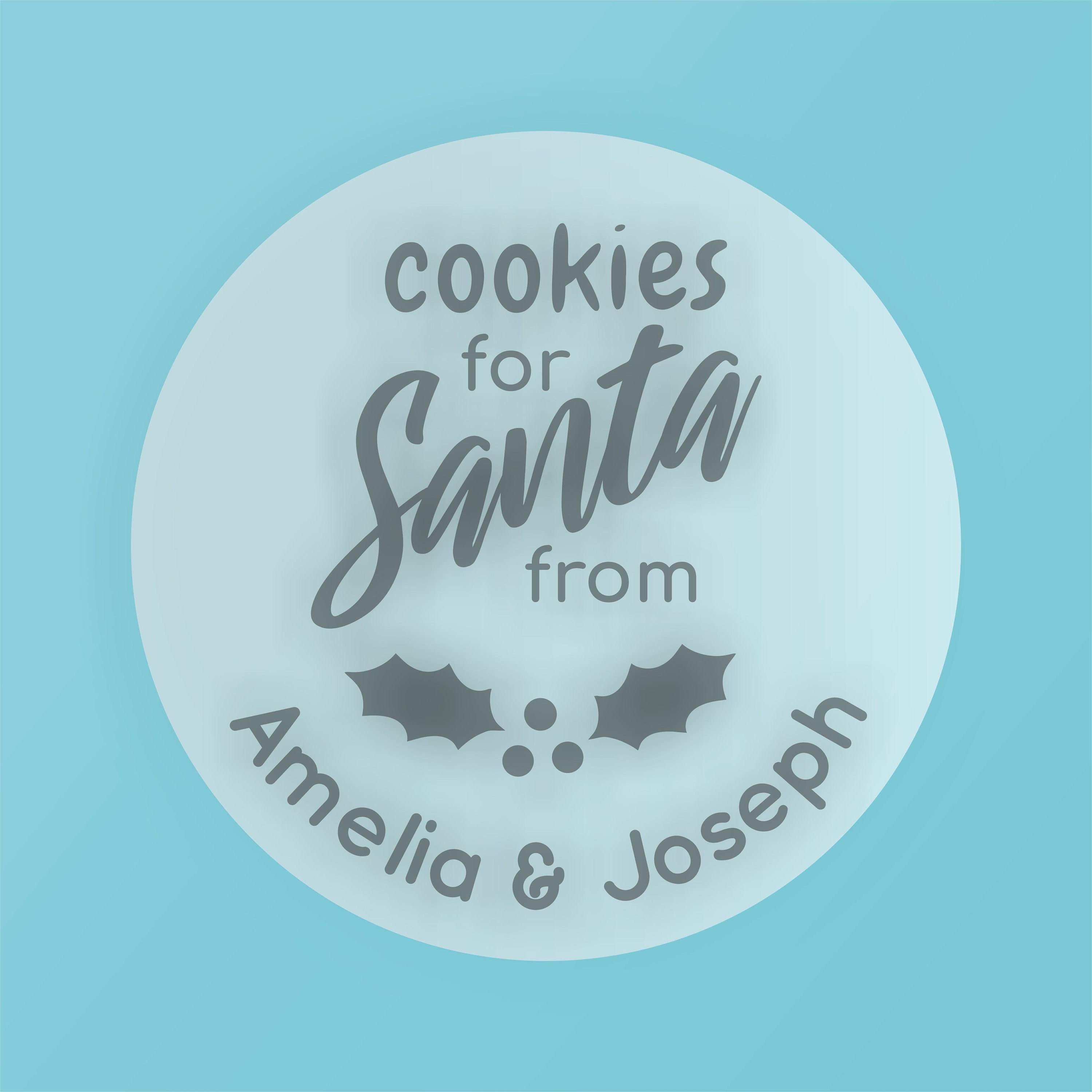 Custom Christmas Cookie Stamp Personalised Cookies For Santa Etsy