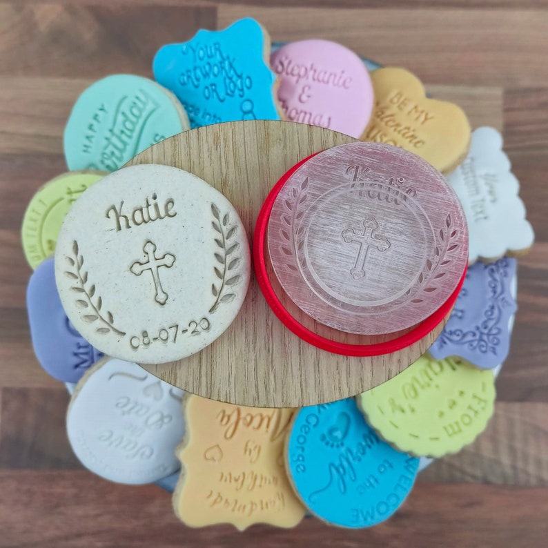 Custom Christening Cookie Stamp for Christening Confirmation Etsy