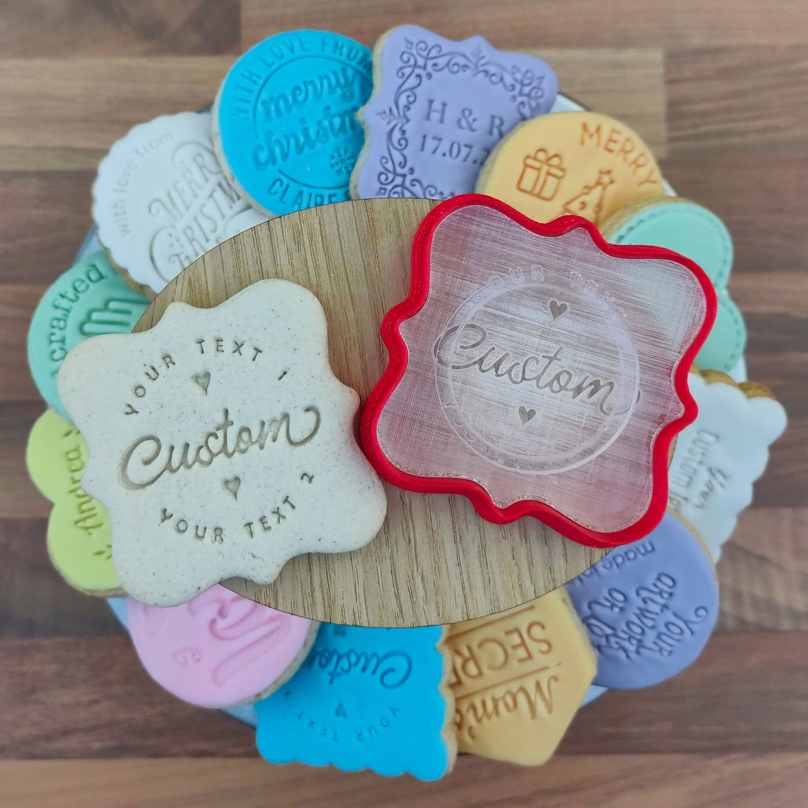 Custom Cookie Stamp Personalised Cookie and Fondant Embosser Etsy