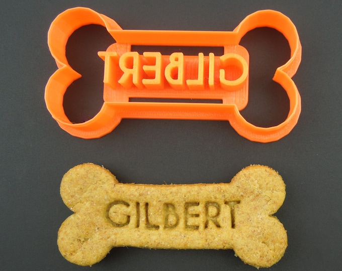 Dog Bone Cookie Cutter 3D Printed Personalised Pet Treat Your Dog Name