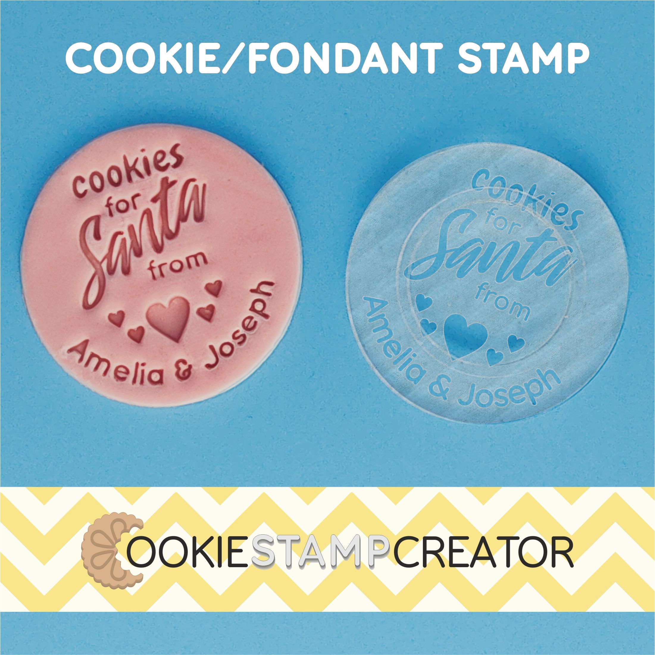 Custom Christmas Cookie Stamp Personalised Cookies for Santa Etsy UK