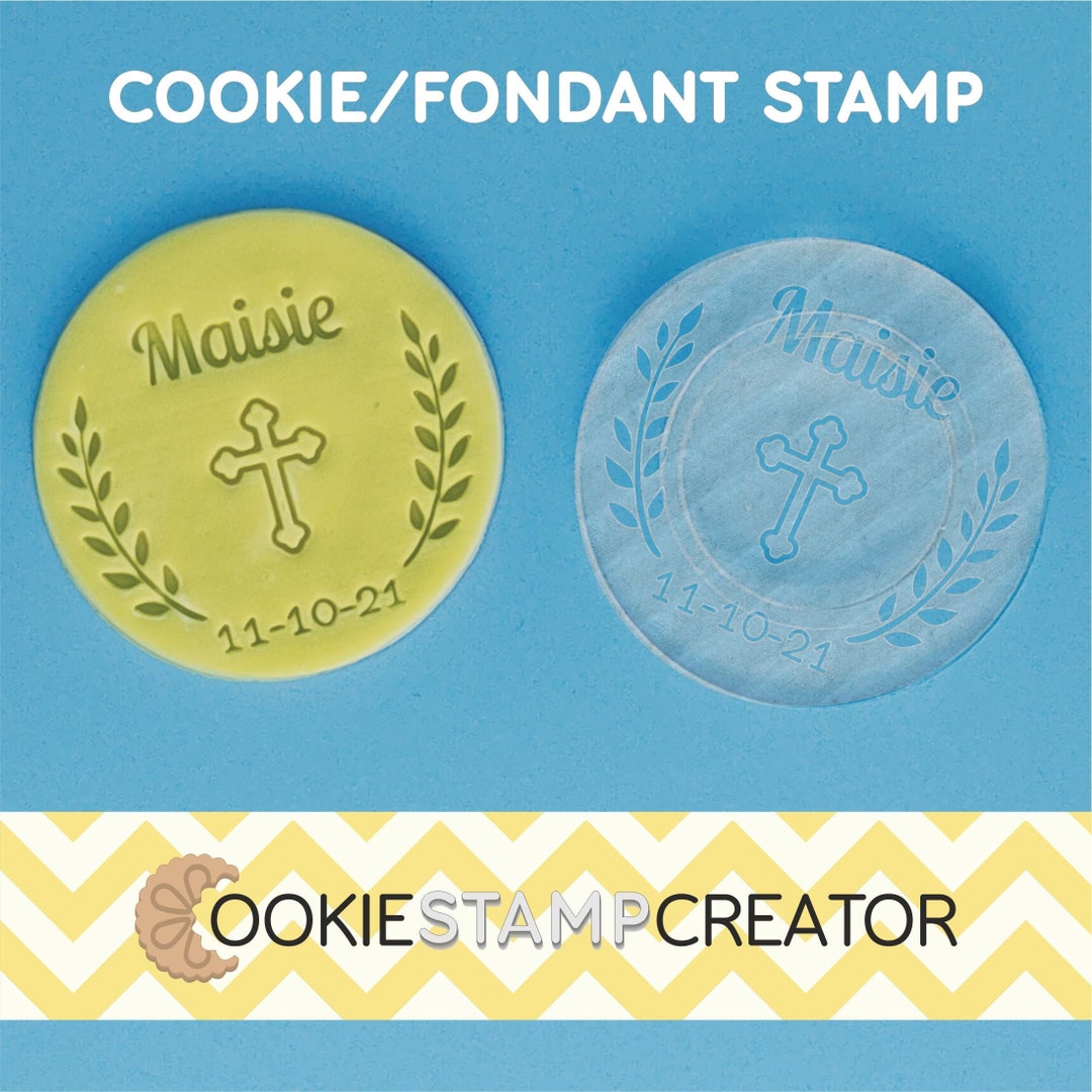Custom Christening Cookie Stamp for Christening Confirmation or Baptism