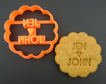 Custom Flower Cookie Cutter – Personalised Names, Valentine's Gift