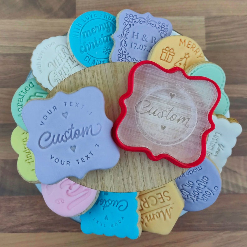 Custom Cookie Stamp Personalised Cookie and Fondant Embosser Etsy