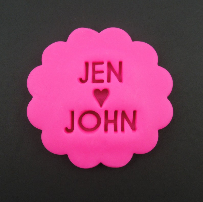 Custom Cookie Cutter Flower 3D Printed Personalised Cookie Cutter Couples Valentines Cookie Cutter Wedding And Anniversary Gift for Bakers image 4