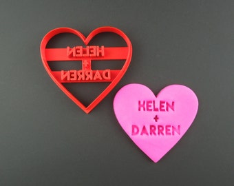 Personalised Heart Cookie Cutter: 3D Printed Valentines Gift