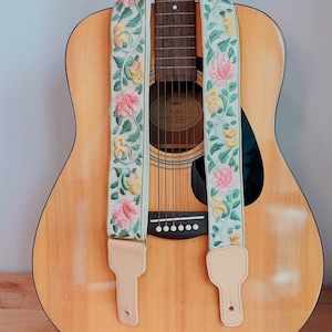 Cottagecore Lace Elegant Embroidery Guitar Strap Harp Strap Ukulele Strap