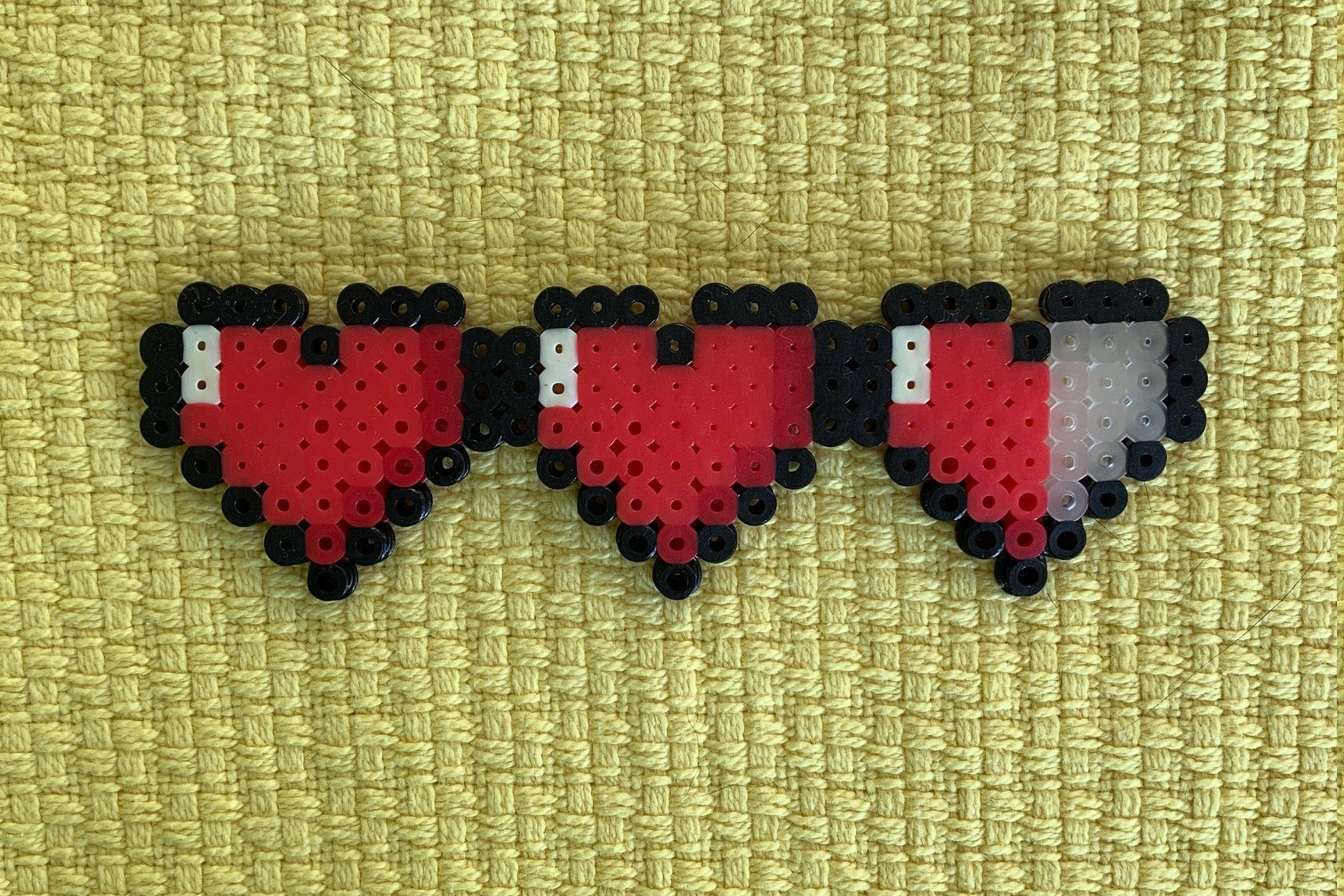 Heart Containers 8bit Perler Bead Art Etsy