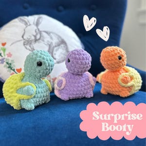 Crochet Turtle Plushie with Removable Shell: Funny Amigurumi Toy