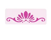Fan Scroll Forehead Face Painting Crafting Card Making Stencil 11cm x 4.5cm 190micron Washable Reusable Mylar