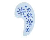 Frozen Snowflakes Face Painting Stencil approx 12cm x 8cm Washable and Reusable