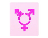 Transgender Symbol Face Painting Stencil 7cm x 6cm