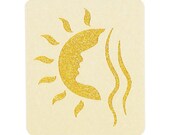 Radiant Girl Face Painting Stencil 7cm x 6cm 190micron Washable Reusable Mylar