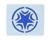 Witches Celtic Moon Face Painting Stencil 7cm x 6cm Washable Reusable Mylar