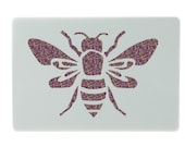 Large Bee Stencil approx 5.3 inches x 3.5 inches Washable and Reusable. Dimensions refer to the overall size of the item.